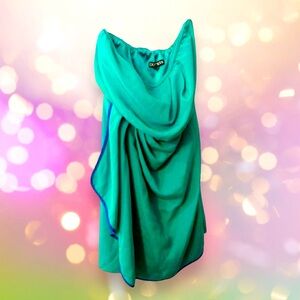 EXPRESS Teal Strapless Dress